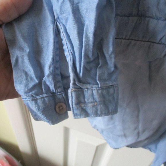 Bella Dahl Light Blue Chambray Denim Romper SMALL - Picture 7 of 10